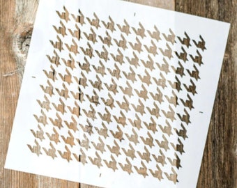 Houndstooth Stencil Mylar Reusable Furniture Walls Raised Stencil