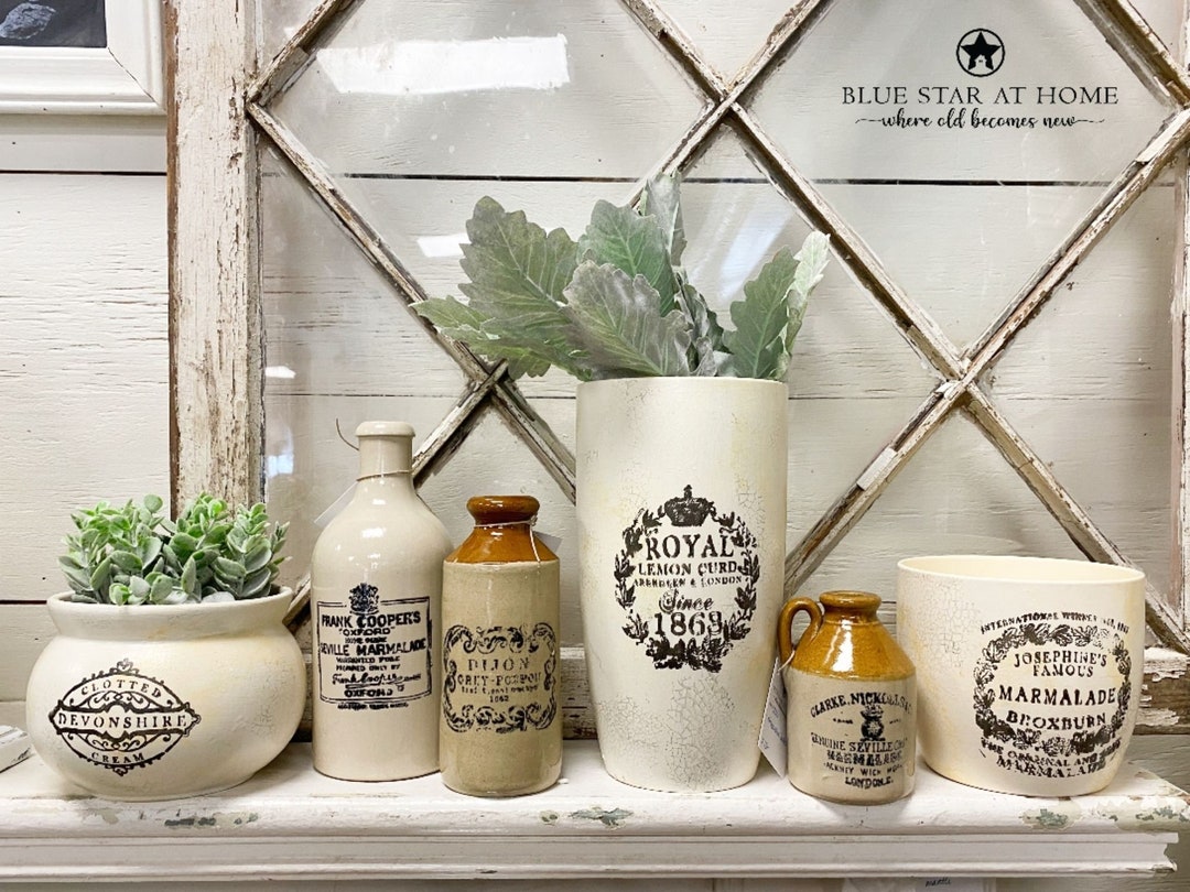 IOD Crockery Stamp . Iron Orchid Designs Vintage English Crock Label