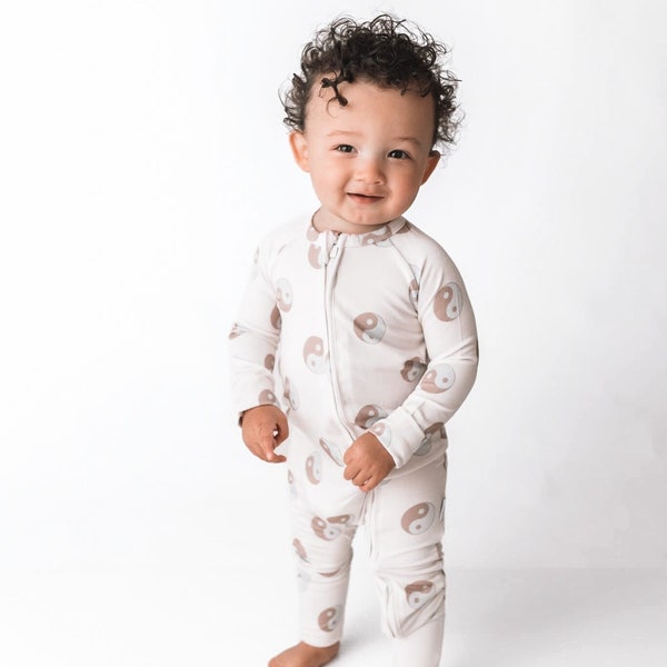 BETTER TOGETHER | Bamboo Baby Toddler | Romper Set Zippy | Yin Yang | Retro | Pajamas