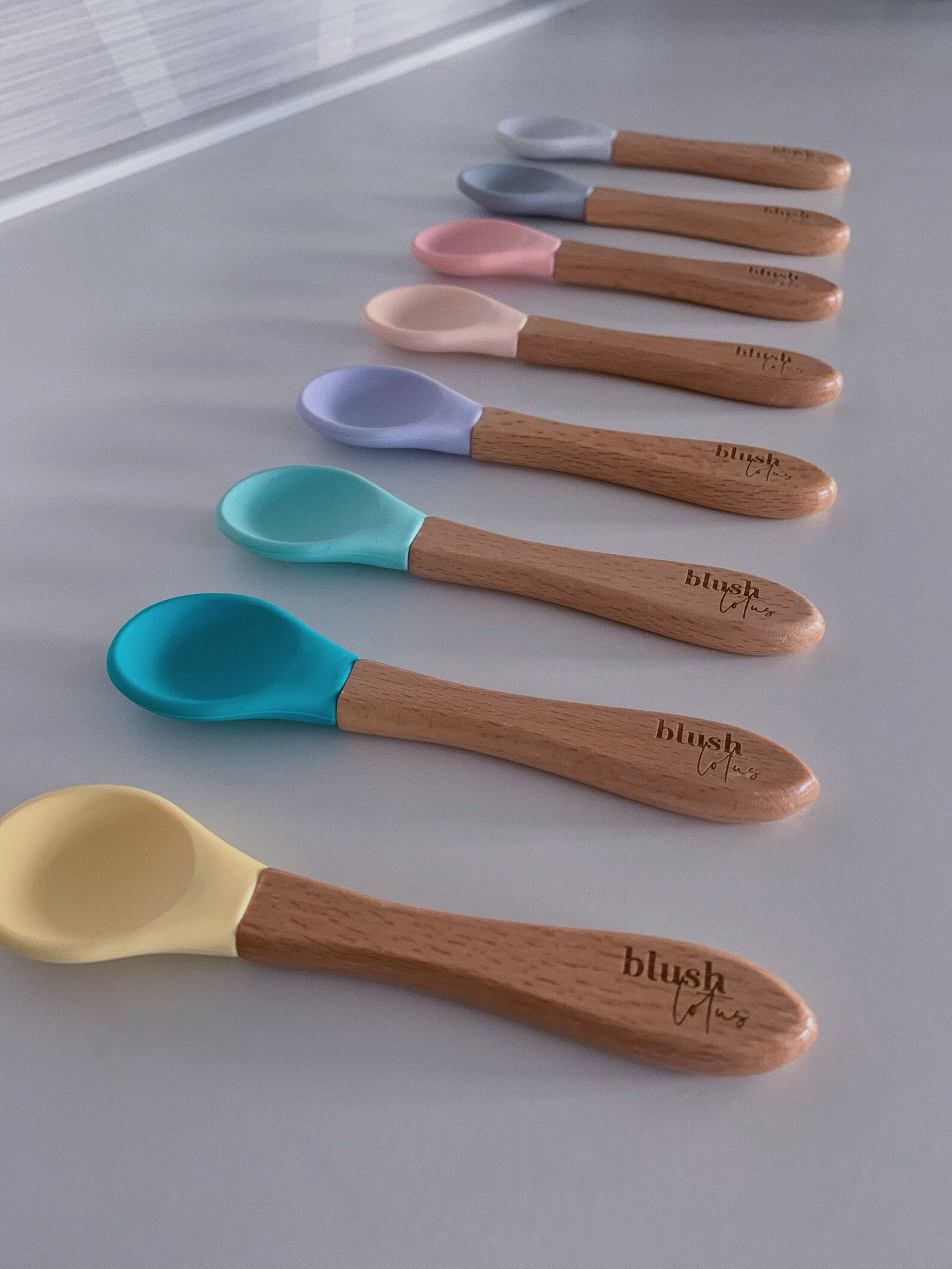 Wooden Baby Spoons Silicone Spoons Ecofriendly Silverware Etsy
