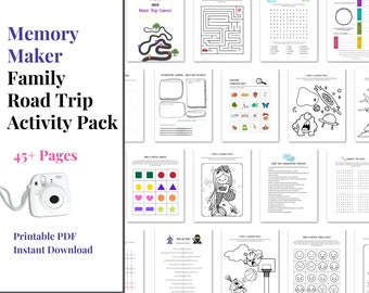 Road Trip Games Printable, Road Trip Activities for Kids, Car Games, Travel Game, Road Trip Activity Sheets, I spy, scavenger hunt, coloring