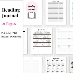 Book Review Journal Printable, Reading Planner Journal, Book Tracker, Book Log, 100 Book Challenge, Book Club Planner, Book Lover planner