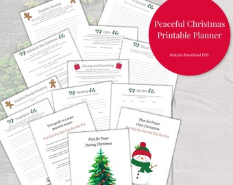 Christmas Planner Printable, Gift Planner and Tracker, Christmas Checklist, Organizer, Christmas Organizing Binder, Holiday Organizer