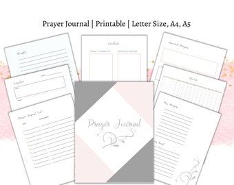 Prayer Journal Printable, Christian Prayer Tracker, Catholic Prayer Journal, Quiet time with God, Prayer time Journal Prayer list Devotional
