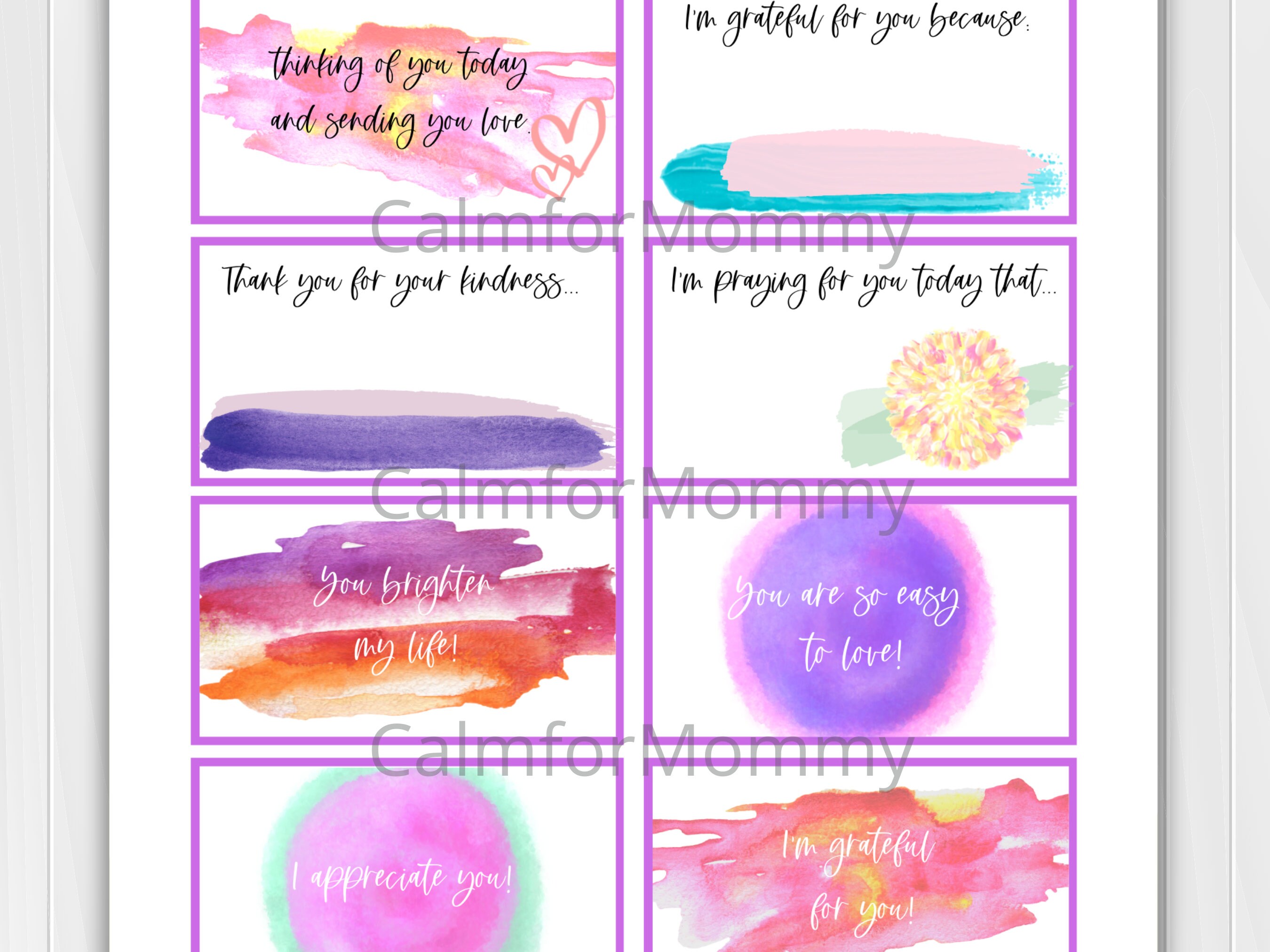 Inspirational Note Cards, Printable Encouragement Cards, Kindness Cards ...