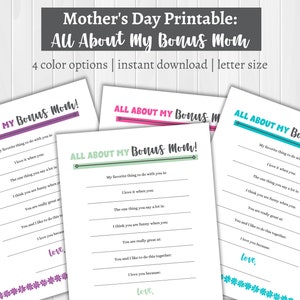 Carta para imprimir tudo sobre minha mãe bônus, presente de criança bônus para o dia das mães, artesanato para o dia das mães, PDF para impressão