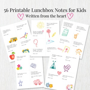 Notas de lancheira para crianças, notas de lancheira para crianças. Notas de amor para pré-escolares, jardim de infância, notas de lancheira, cartas de cartões para impressão
