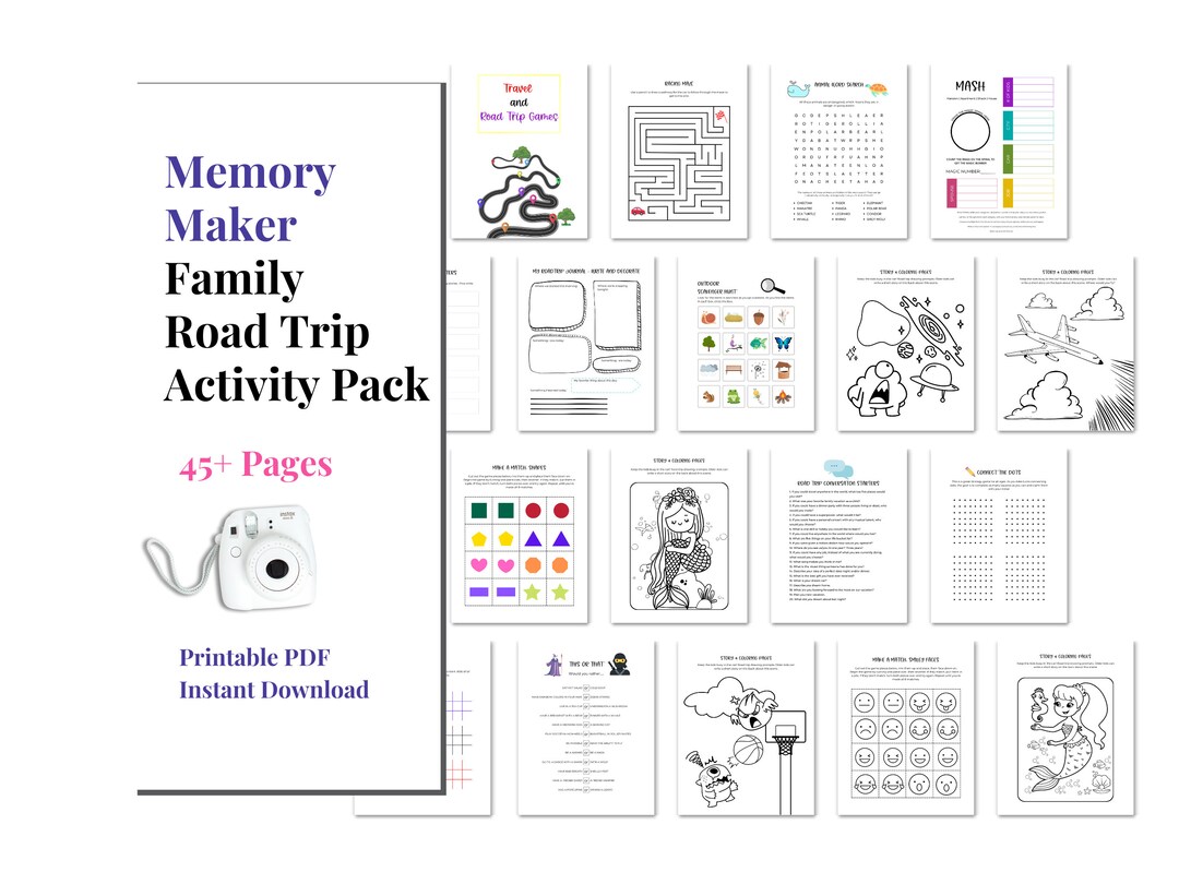 Road Trip Games Printable, Road Trip Activities for Kids, Car Games ...