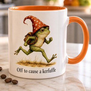 Taza de cerámica divertida con forma de rana, taza de mago rana adorable, taza de café para armar un alboroto, regalo para amantes de las ranas, taza de animales caprichosa
