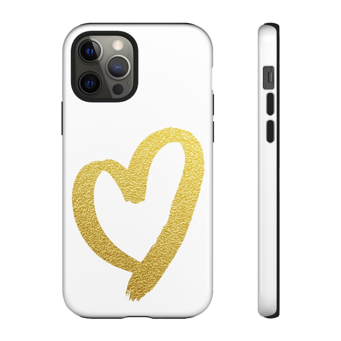 Gold Heart iPhone Cases Tough Cases for iPhones Etsy