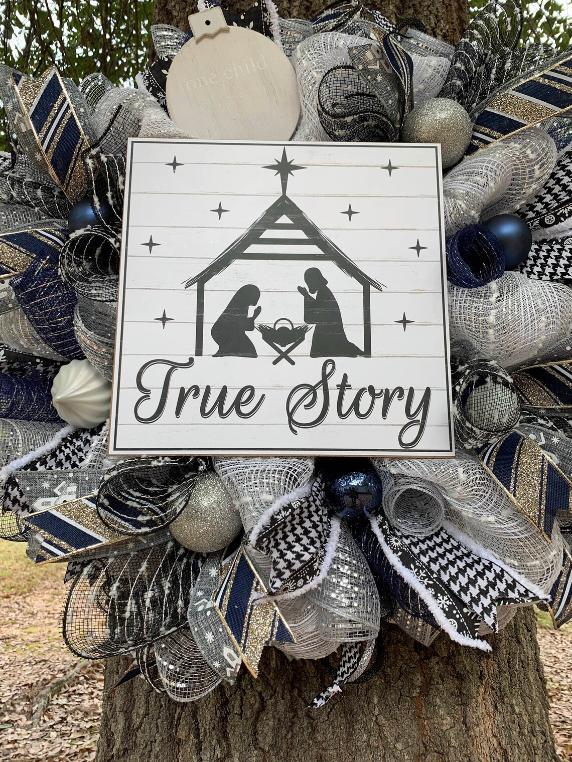 Nativity Scene Christmas Wreath Religious Wreath Etsy