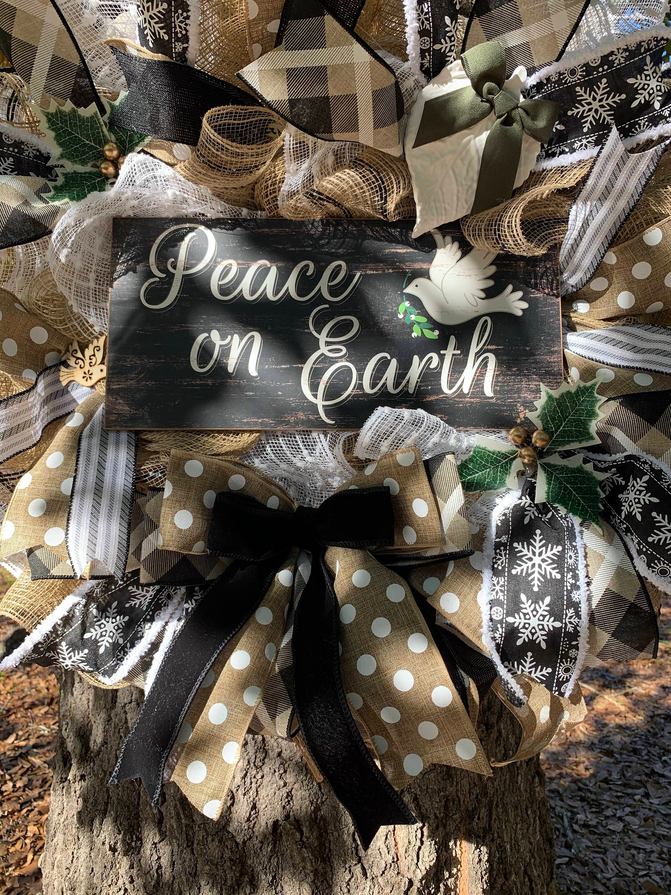 Peace Christmas Wreath 