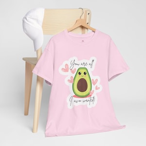 Cute Avocado Unisex Tee, Funny Food Lover Shirt, Gift for Avocado Fans, Avo Pun Tee, All I Avo Wanted Shirt, Avocado Graphic Tee