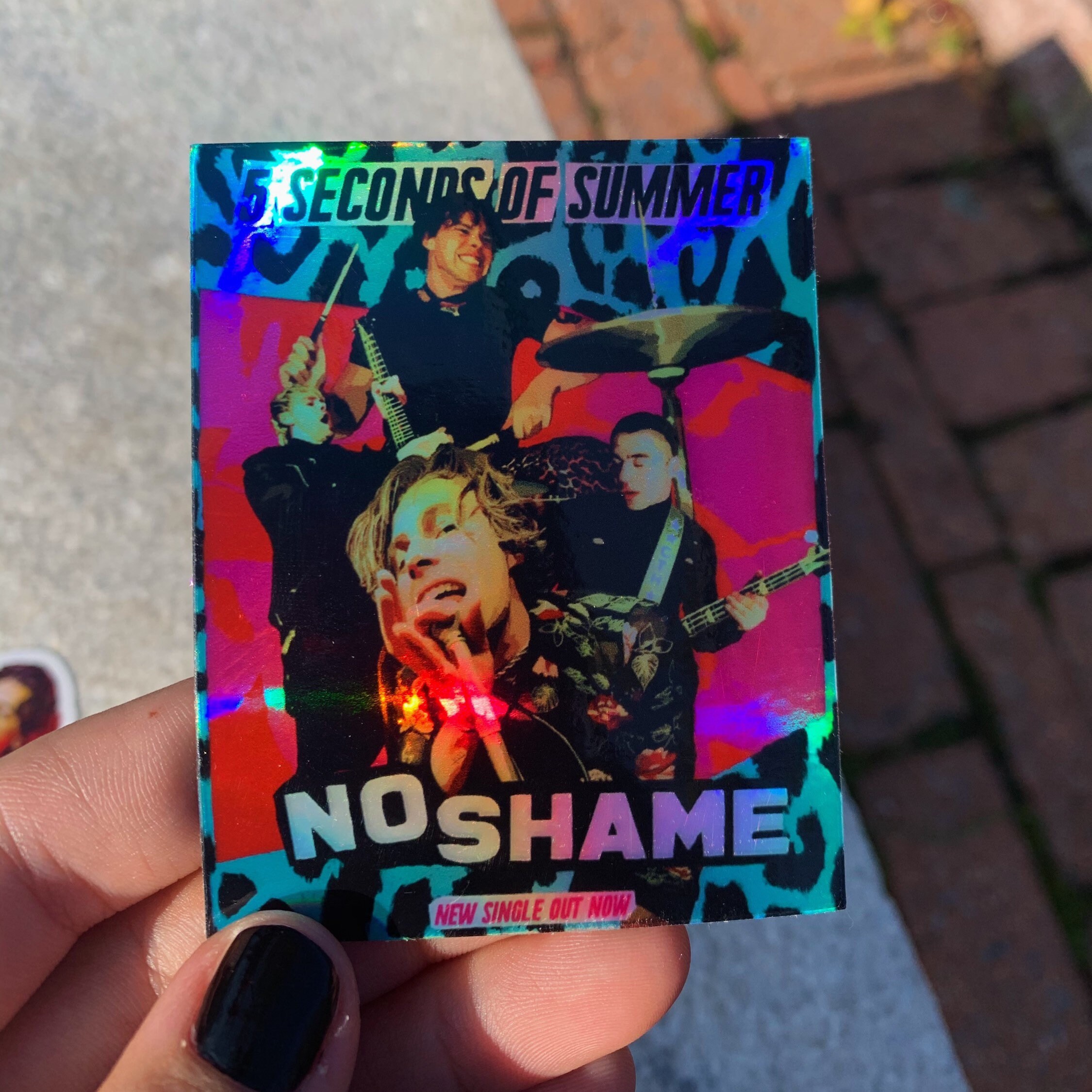 No shame HOLOGRAPHIC waterproof vinyl sticker
