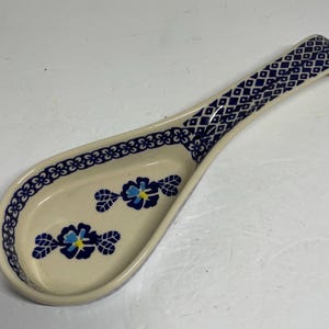 Boleslawiec Handmade Polish Pottery 10.5” Long Spoon Rest