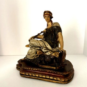 Victorian Greeck Lady Statue Goddess Old Mantel 11&quot;