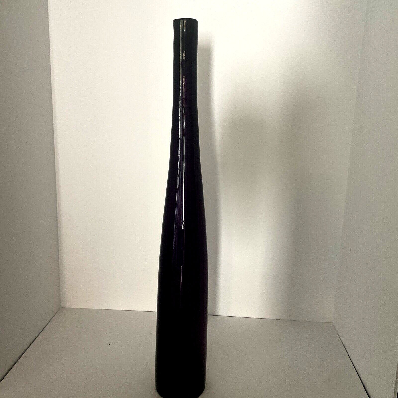 Z Gallerie Art Glass Purple Amethyst Bottle Decanter Etsy