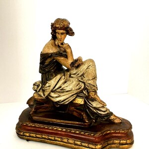 Victorian Greeck Lady Statue Goddess Old Mantel 11&quot;