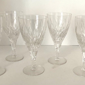Stuart England Claridge Crystal Weingläser Set mit 6 Gläsern