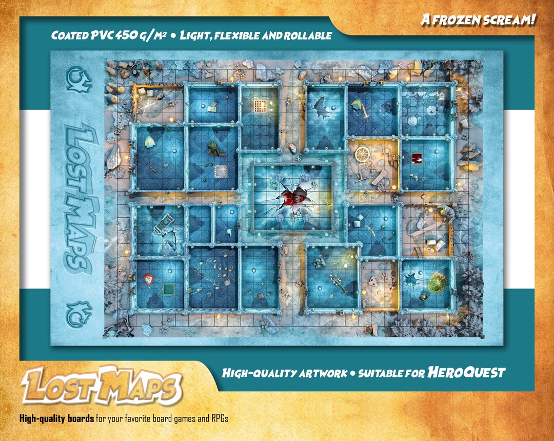 Heroquest. Highquality Custom Playmat for Heroquest Board Game or Any