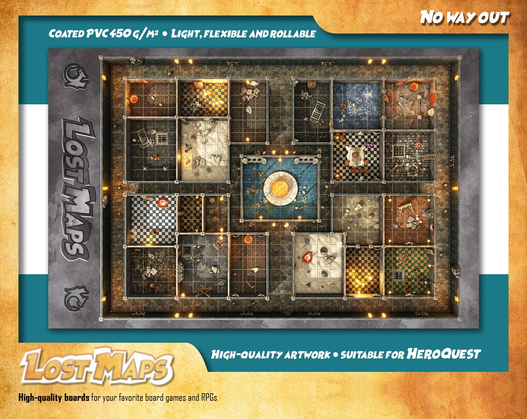 Heroquest. Highquality Custom Playmat for Heroquest Board Game or Any