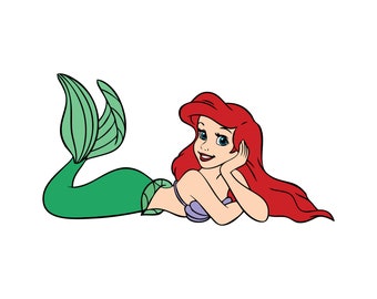 Download Lying Down Mermaid Etsy