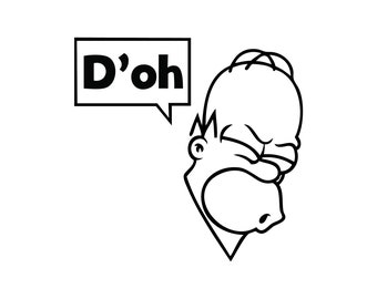 Homer Simpson Drool Etsy