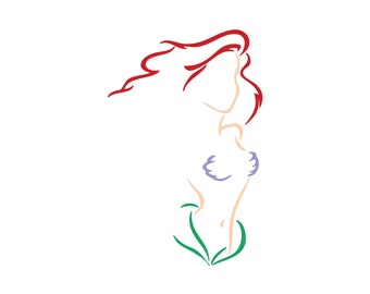 Download Ariel Outline Svg Etsy