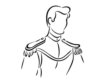 Cinderella Outline Etsy