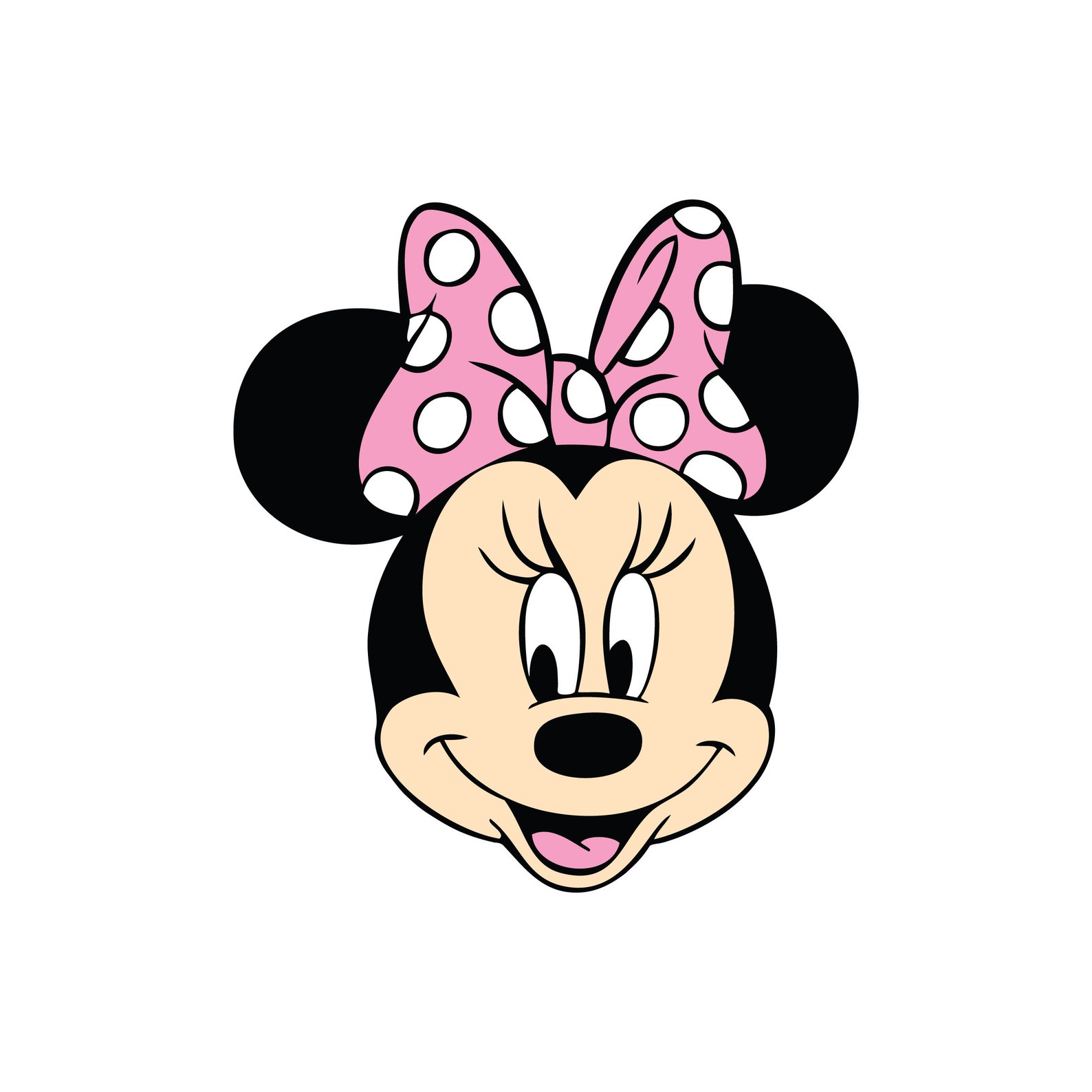 Pink Printable Minnie Mouse Face