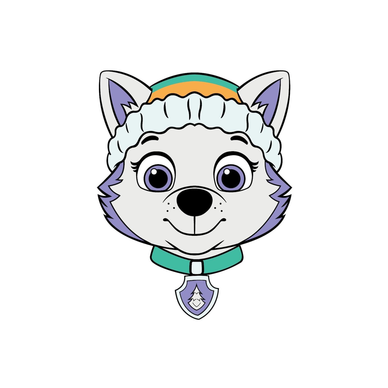 Everest 2 Paw Patrol head shield rescue bone Digital | Etsy