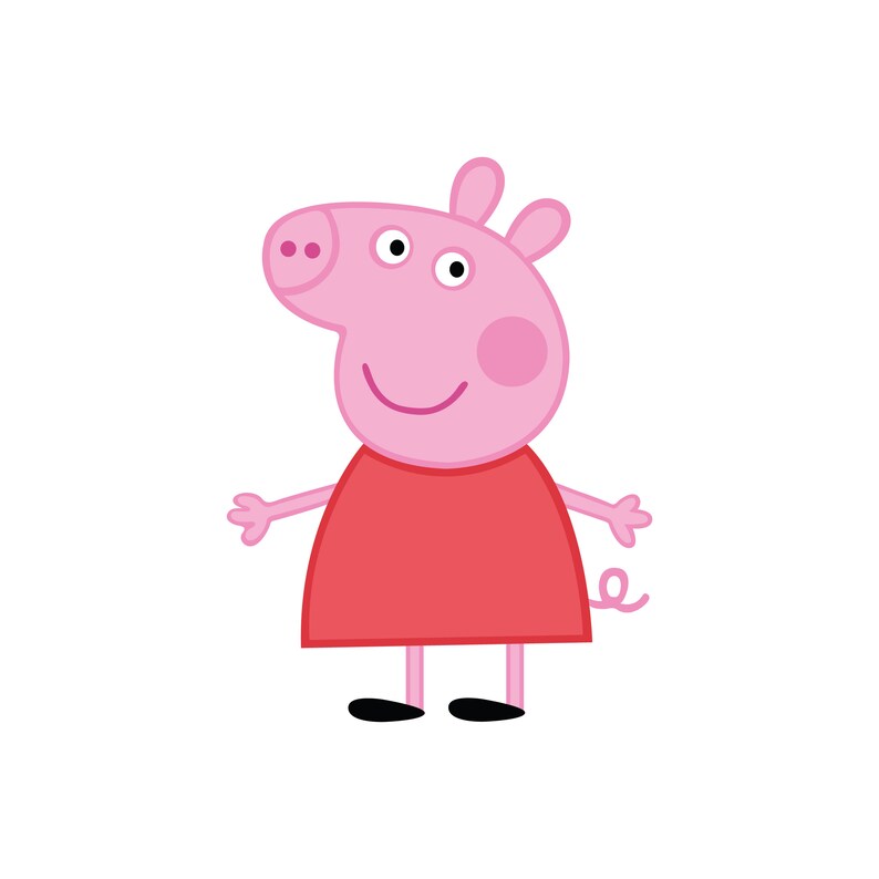 Peppa Pig 2 red dress peppapig Digital Download eps | Etsy