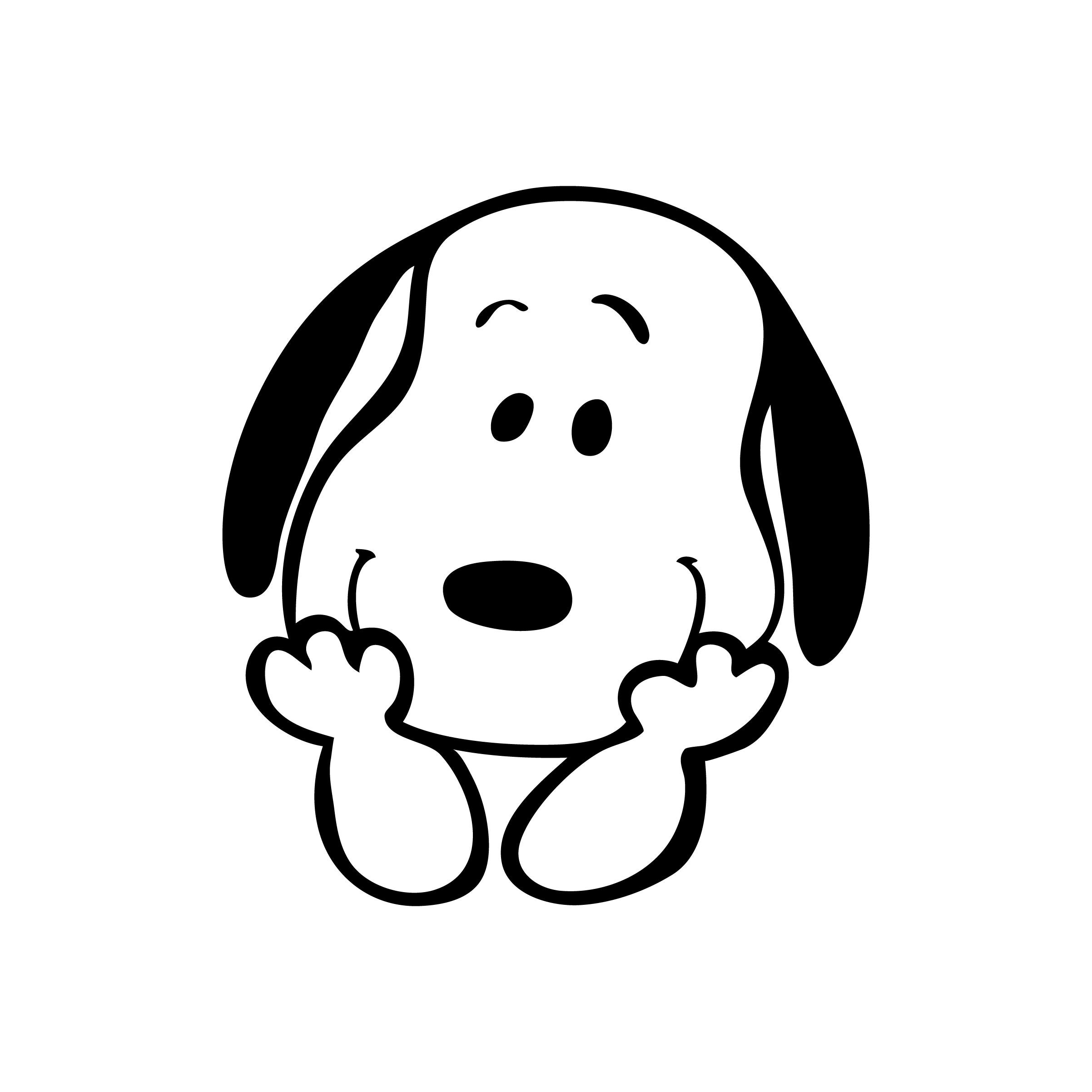 Peanuts 11 Snoopy hands on face smiling Digital Download Etsy