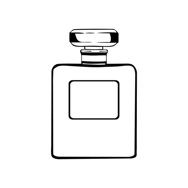 Perfume 1 Bottle Glass Perfume Plain Template Chanel Number Etsy