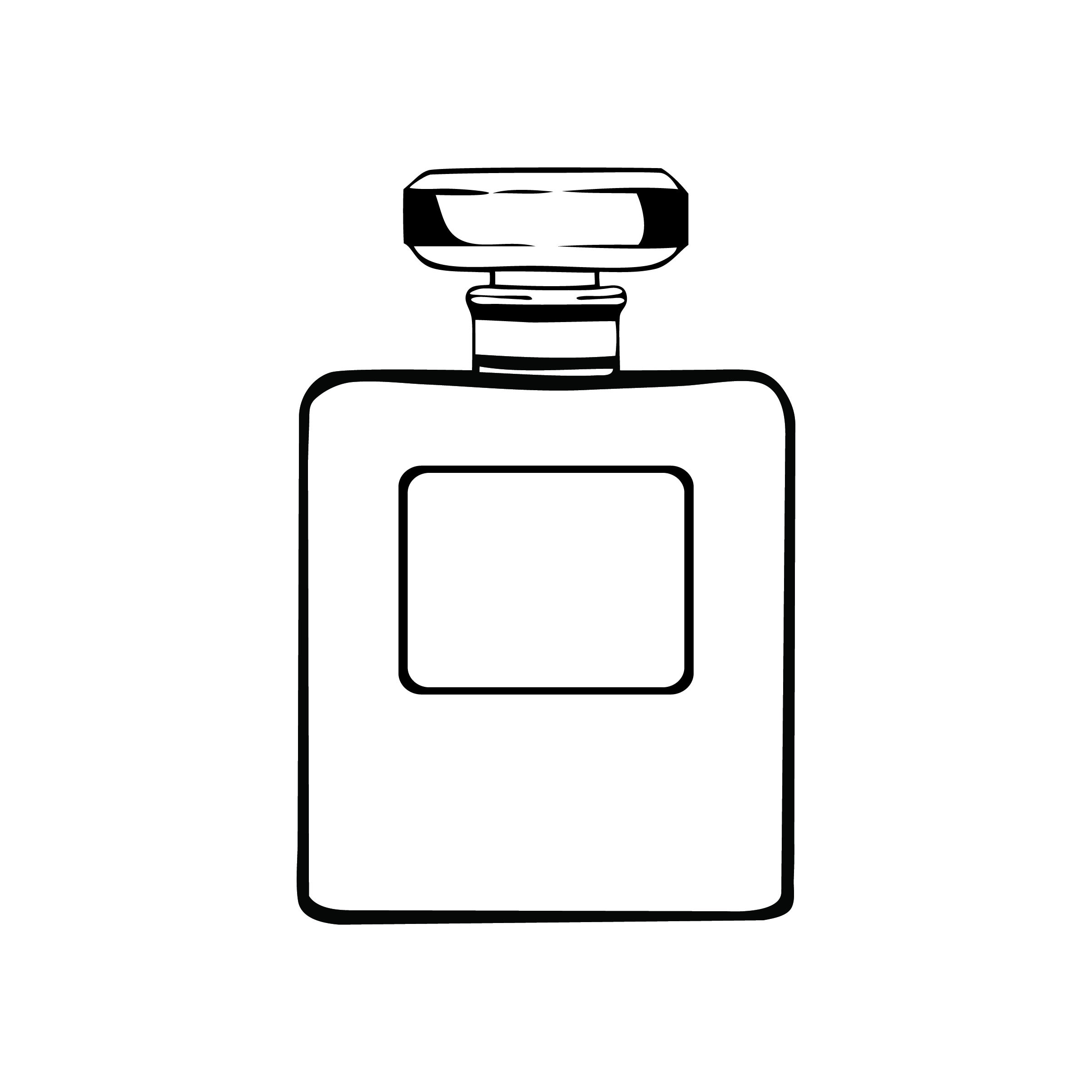 Perfume 1 Bottle glass perfume plain template silhouette Etsy