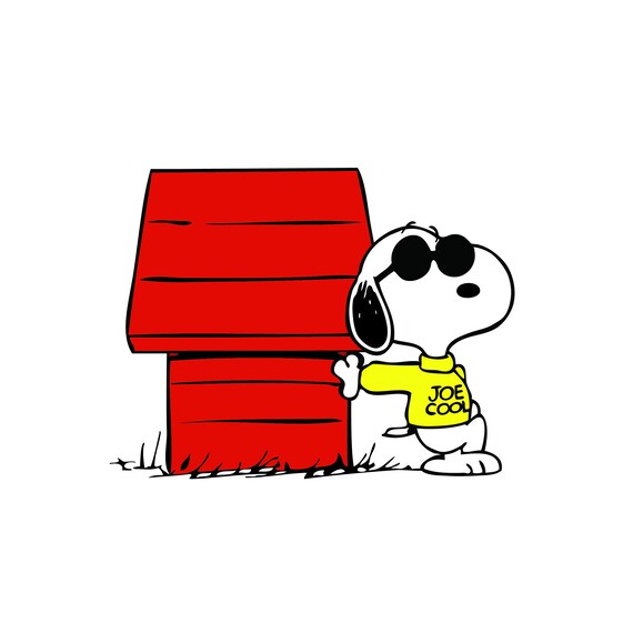 Peanuts 13 Snoopy Joe Cool Leaning Against His Dog House Etsy