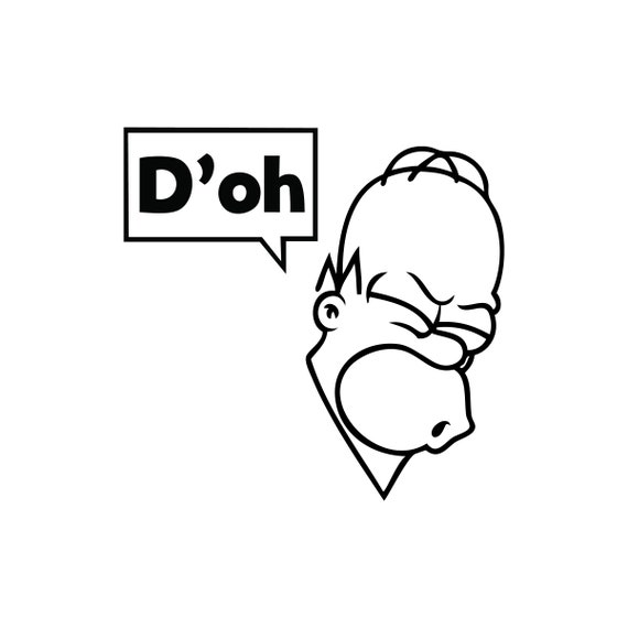Homer 4 D Oh Doh The Simpsons Donut Drooling Drool Etsy