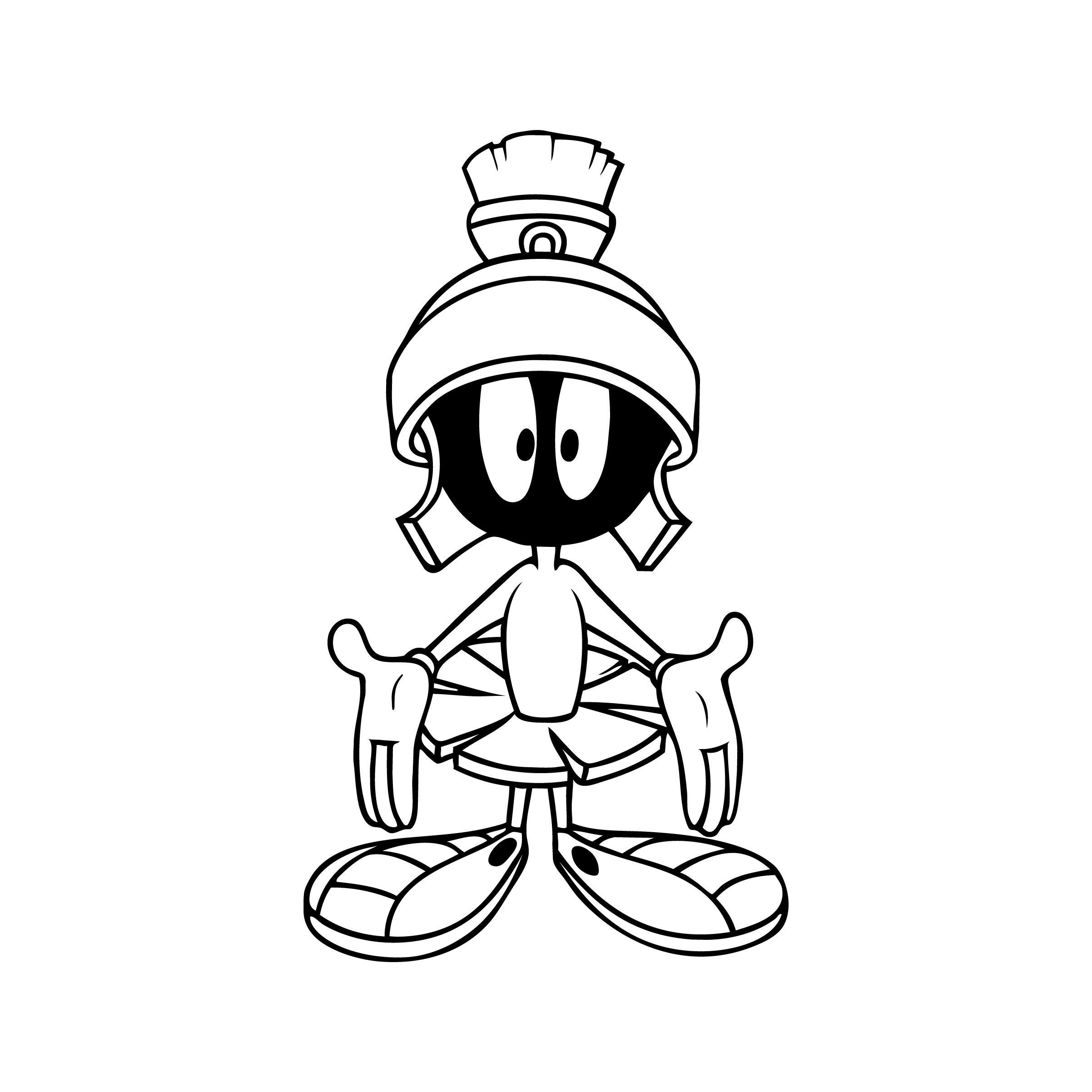 Marvin the martian coloring pages