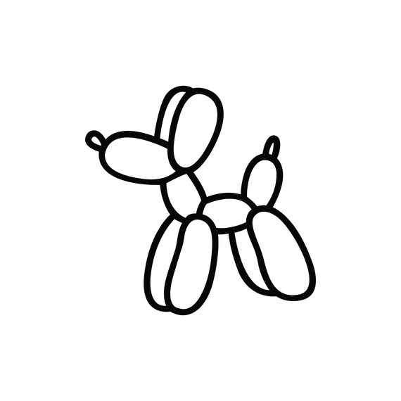 Download Balloons 3 Transparent Balloon Animal Dog Digital Download Pdf Eps Png Svg Dxf Cricut Silhouette Cut File Instant Clipart Vector