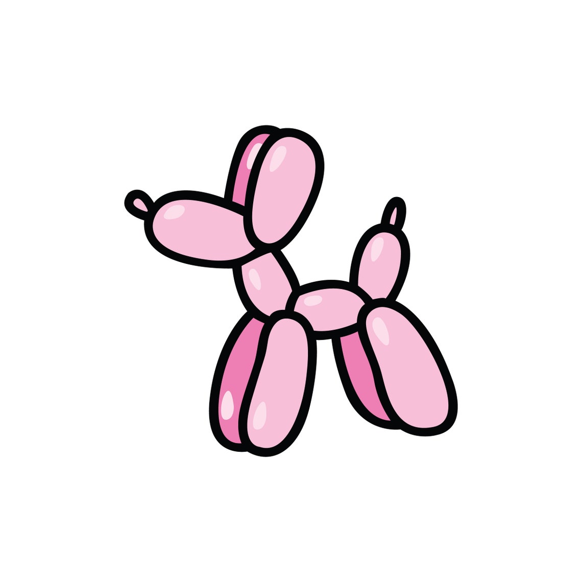 Balloons 2 Pink Balloon animal dog doggy Digital Download Etsy