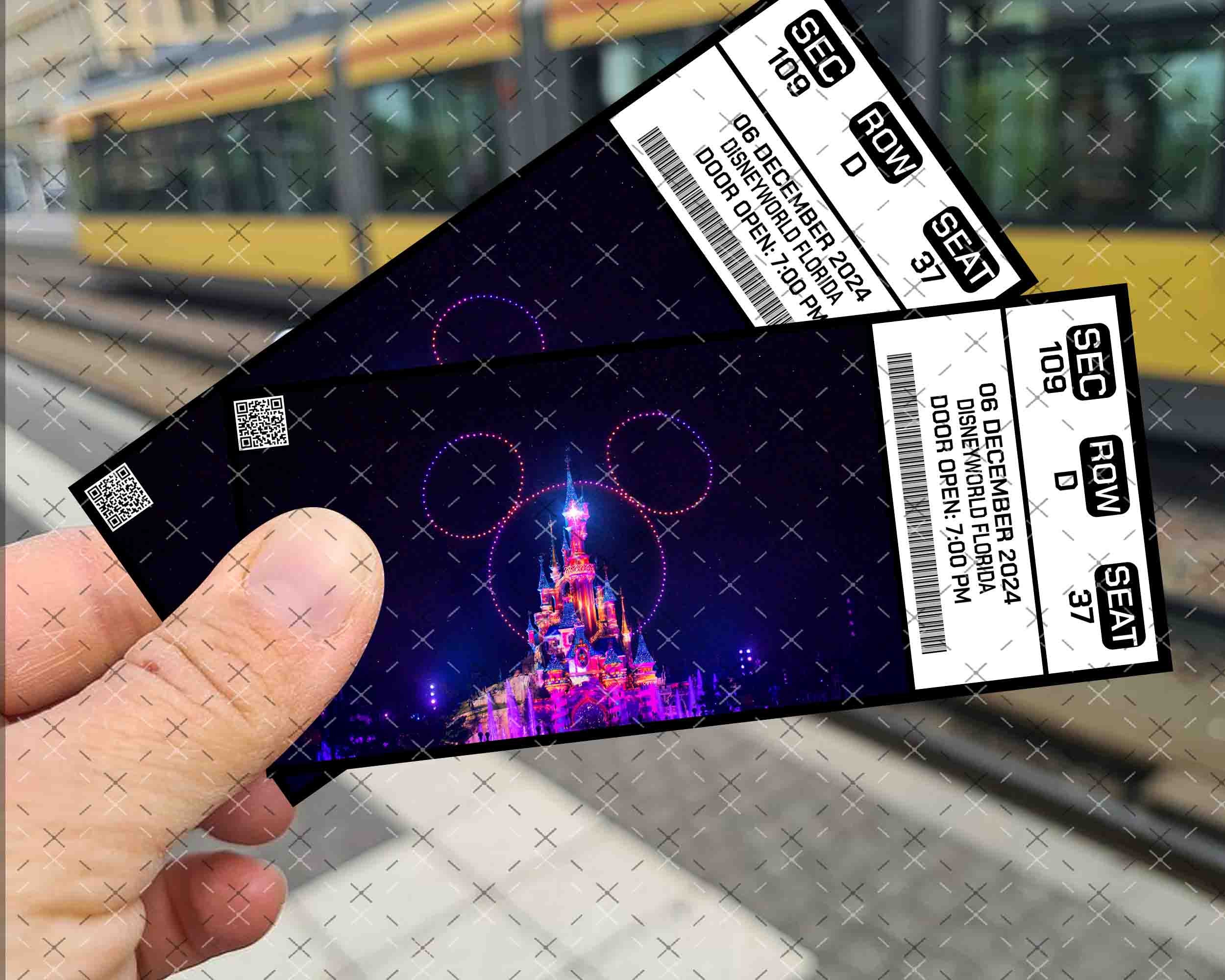 Custom Printable Disneyland Ticket Surprise: Magical Theme Park ...