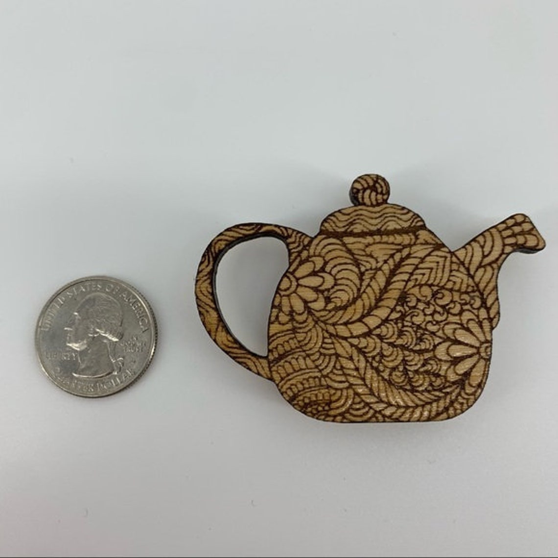 Wooden Hand Painted Teapot Etsy.de