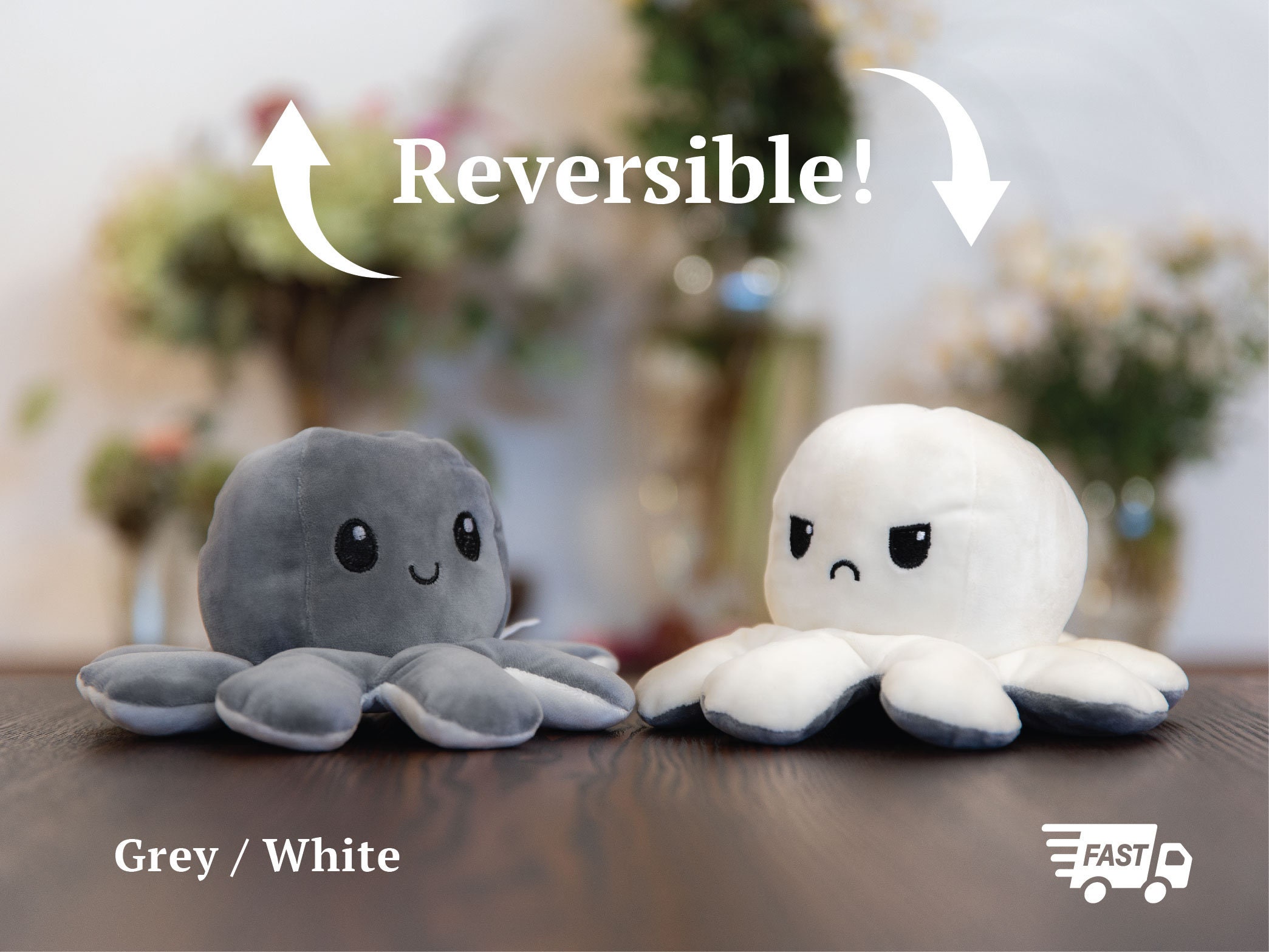 mood octopus grey and white