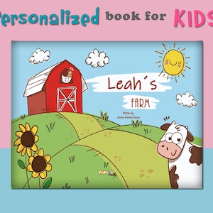 Personalized Book For Baby / Animal Farm Book / Toddler Books / Toddler Gift / First Birthday Gift Ideas / Book for Kids