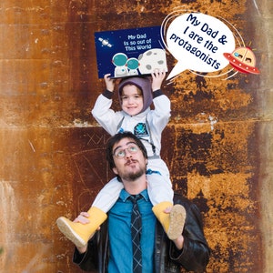 Personalized Father&#39;s Day Book: Space Adventure Gift from Kids