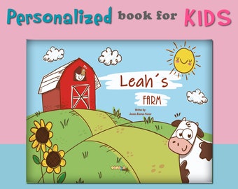 Personalized Book For Baby / Animal Farm Book / Toddler Books / Toddler Gift / First Birthday Gift Ideas / Book for Kids