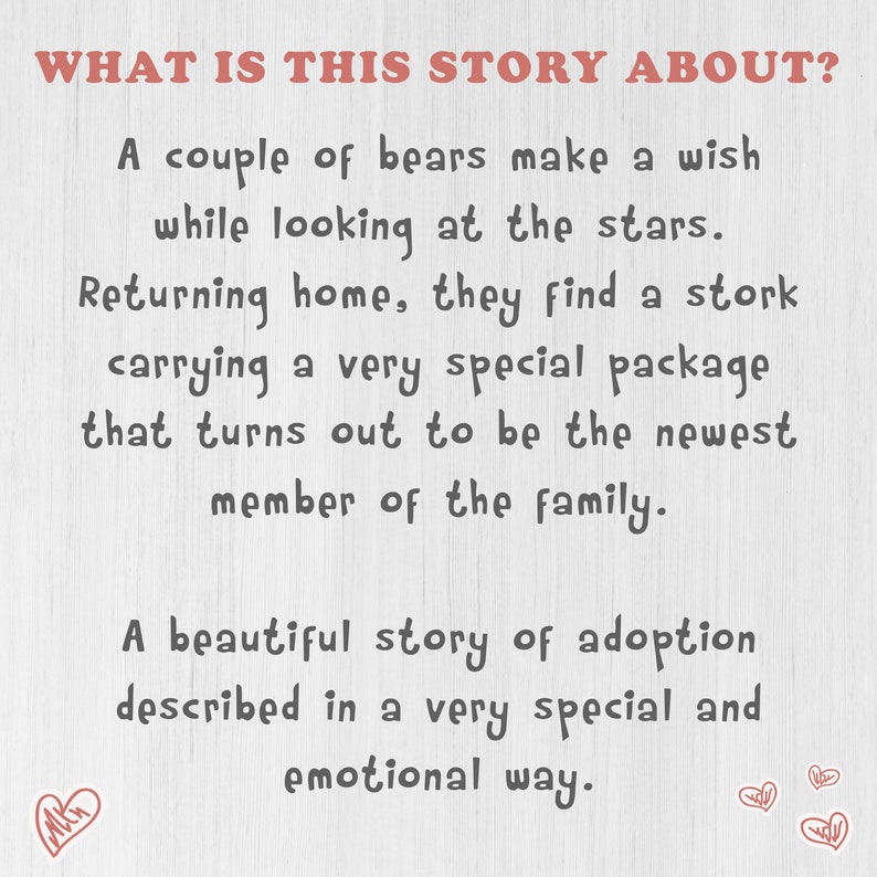 Adoption Gift / Personalized Book for Adoptive Parents / Baby Shower