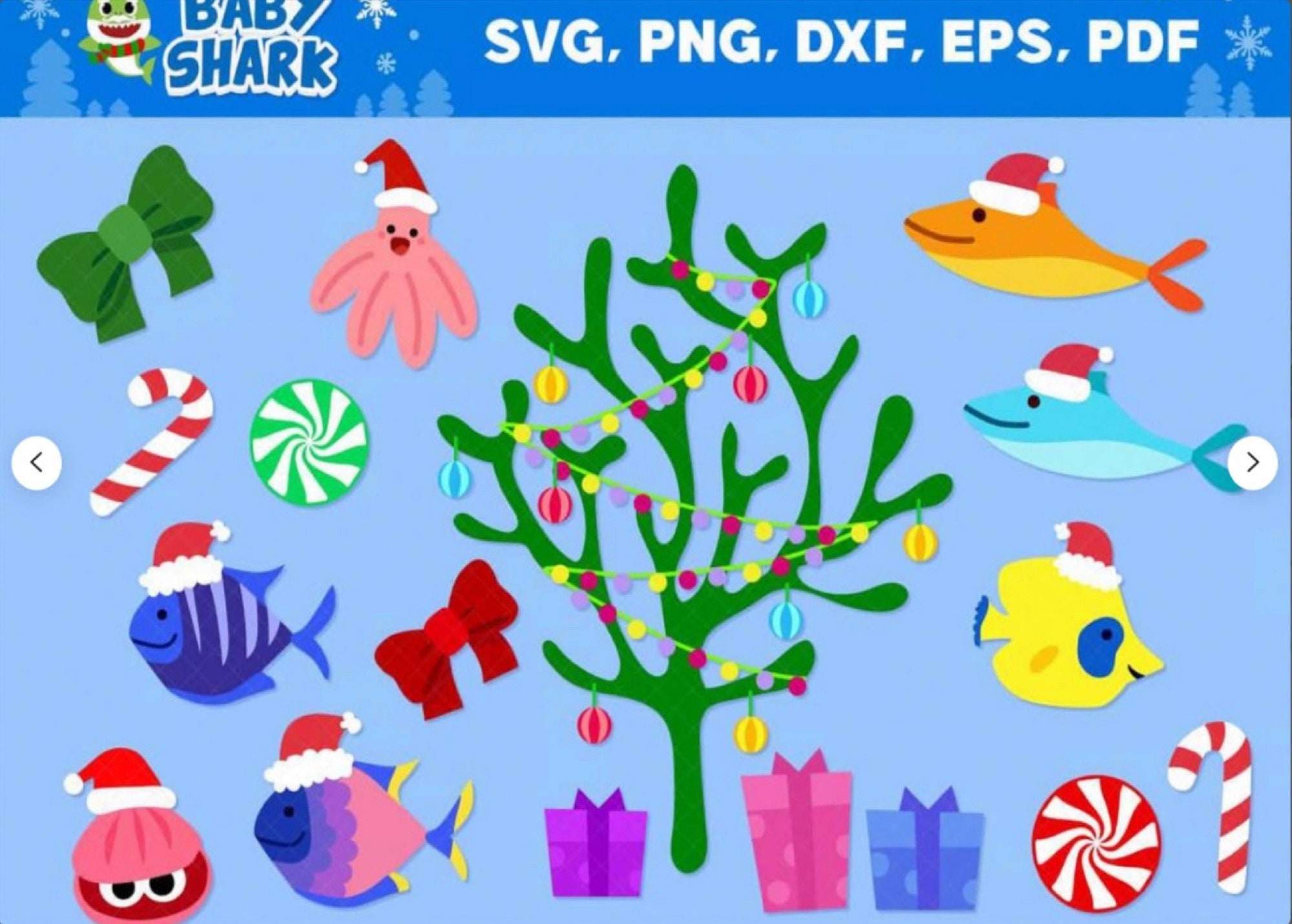 Download 60 Christmas SVG Bundle T-Shirt design Baby Shark Family ...