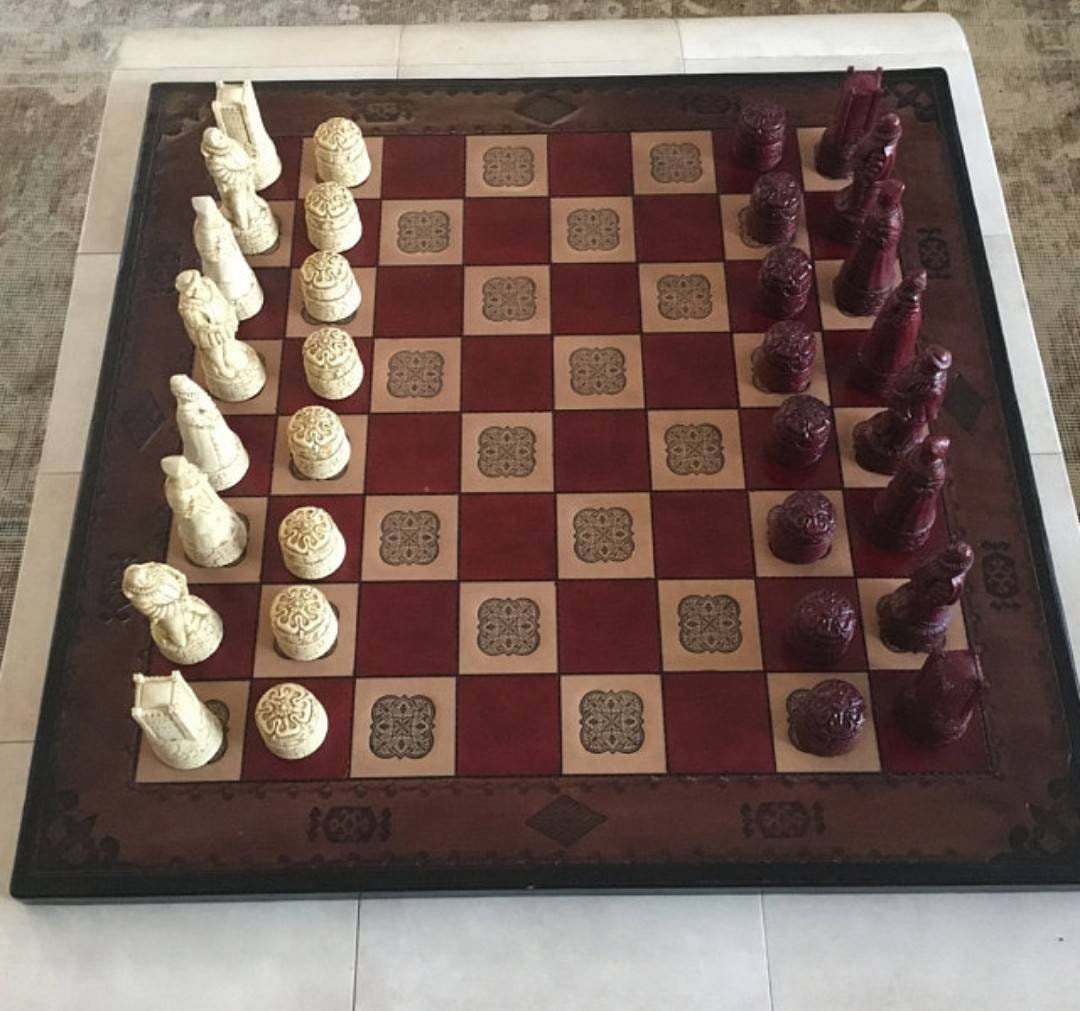 Chess boards handmade Real leather chess board big large