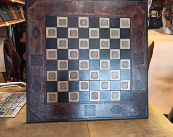 Unusual Brazilian Cowhide chess surface